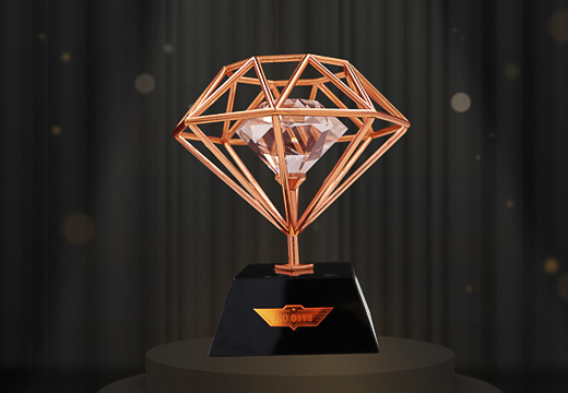 金屬鉆石創(chuàng)意獎杯定制