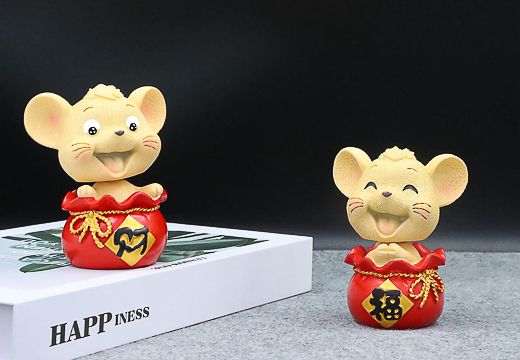 小老鼠搖頭公仔擺件定制