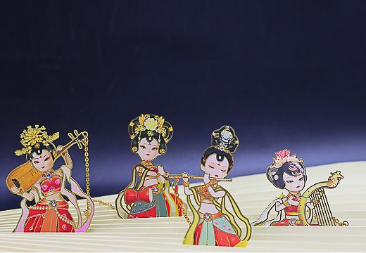 敦煌飛天仙女金屬書簽定制