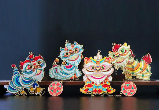 舞獅金屬書簽定制