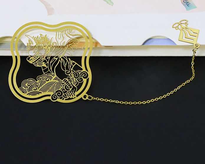 神獸獬豸金屬書簽定制