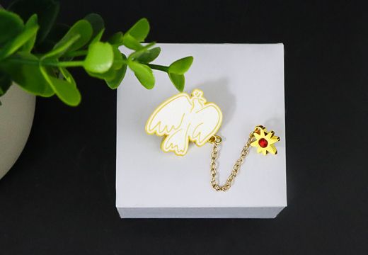 和平鴿動物金屬徽章定制