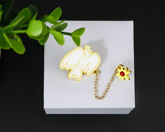 和平鴿動物金屬徽章定制