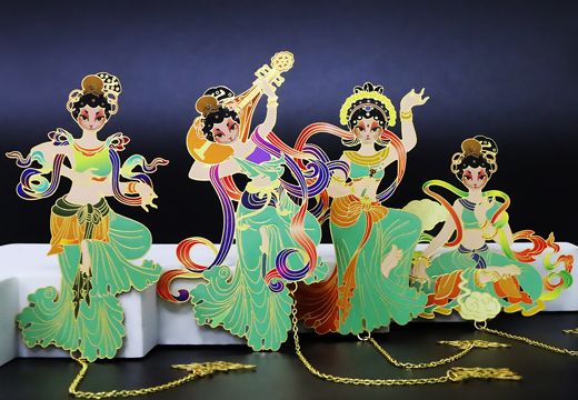 沾花一笑金屬書(shū)簽定制