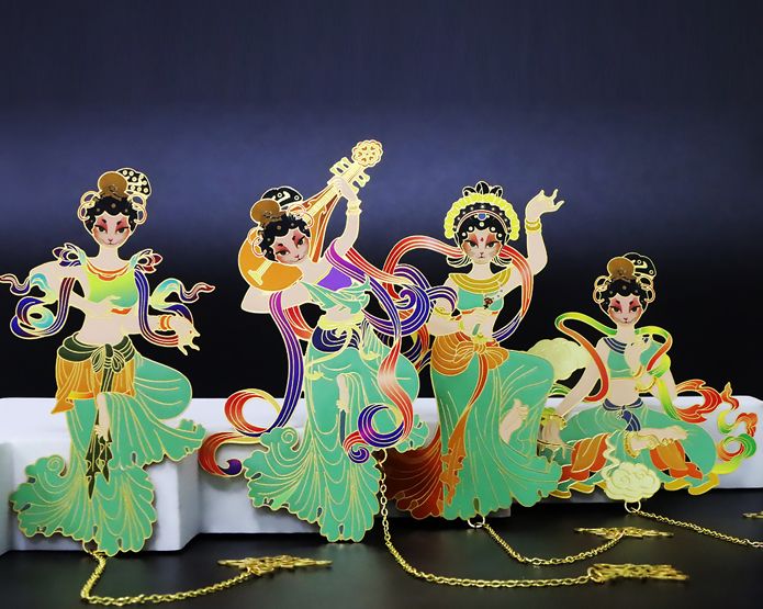 沾花一笑金屬書簽定制