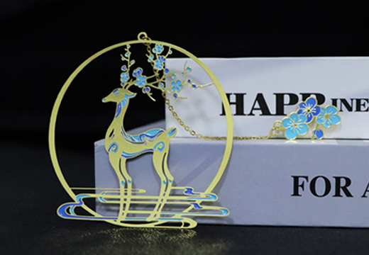 麋鹿國(guó)風(fēng)金屬書(shū)簽定制