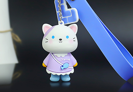 幸運貓公仔鑰匙扣定制