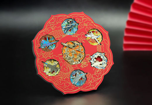 航空航天禮盒金屬徽章定制