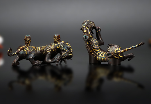 虎噬鹿樹脂冰箱貼定制