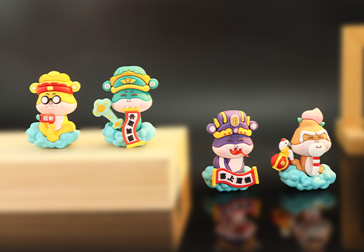 靈蛇盲盒公仔擺件冰箱貼定制