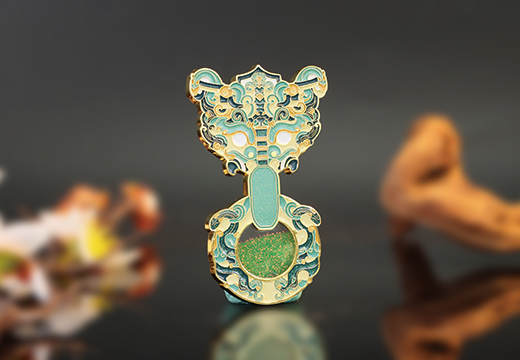 輔首流沙金屬冰箱貼定制